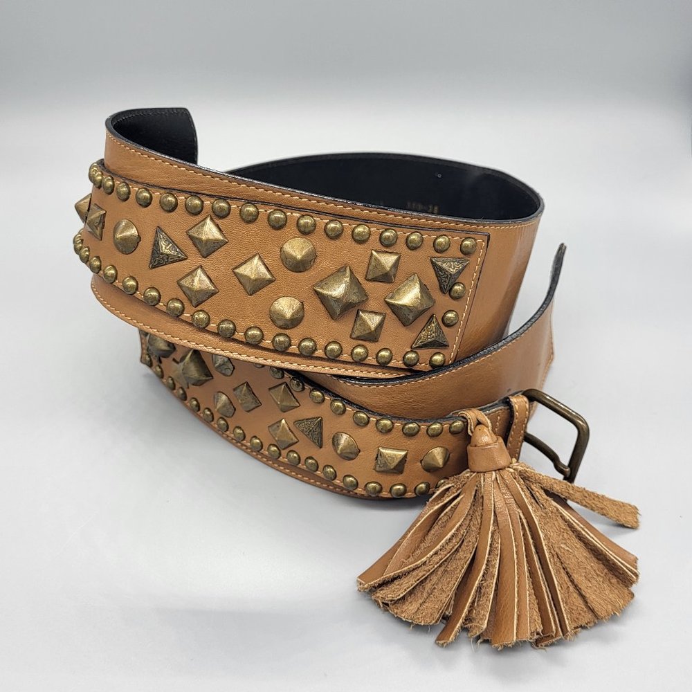 Escada Studded Leather Belt